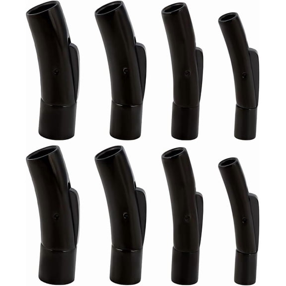 8pcs Leather Cord End Clasp 4 Styles Stainless Steel Bayonet Clasps Connectors with Push Buttons Closures Cord Buckle Ends Snap Lock for DIY Necklace Bracelet Making DIY Crafts (Black)