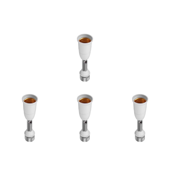 Supvox Flexible Light Bulb Socket Adapter, White, Adjustable Angle, Safe and Practical for Home 8Pcs