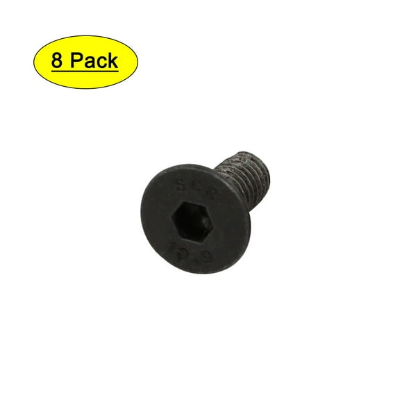 8pcs M4x10mm 10.9 Grade Flat Countersunk Head Hex Socket Left Hand Thread Bolt