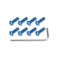 thumbnail image 1 of 8pcs M5x0.8 Sky Blue Round Head Car Steering Wheel Screw Stainless Steel Bolts with Wrench, 1 of 6