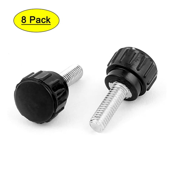 8pcs M5x15mm Thread Plastic Knurled Head Screw on Type Clamping Knob Handgrip