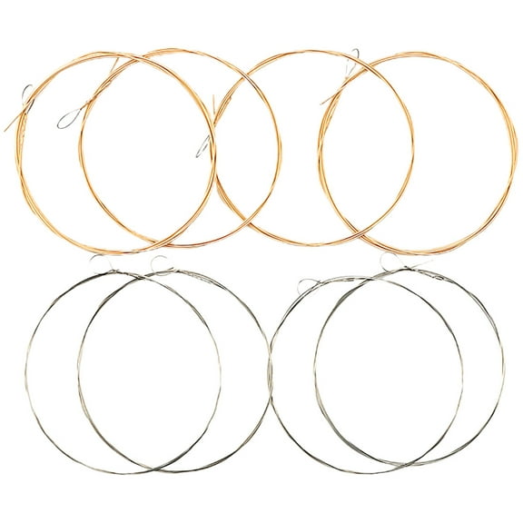 FRCOLOR Mandolin Replacement Strings with Steel Material for Erhu Use Assorted Color 8pcs Set