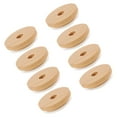 thumbnail image 1 of TEHAUX 8 Pack Khaki Wood Jar Lids with Straw Hole for Home Use Sealing Cover, 1 of 6