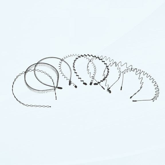 8pcs Men's Headband Mens Headband Hair Accessories for Men Spiral Hair Tie Metal Hair Band for Men Zig Zag Headband Metal Wavy Hair Band Headdress Men Headband Metal Headband Black