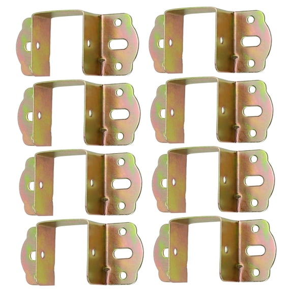 8pcs Metal Brackets Furniture Fasteners Frame Stabilizers for Securing Bed Frame