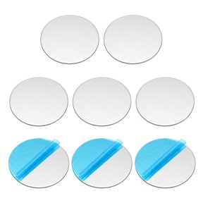 8pcs Metal Plate, 31.5x1.0mm Metal Plate Round Adhesive Backing Replacement Discs Stickers for Phone Magnet Mount Car Holder Phone Case Wall Wood Glass, Silver Tone