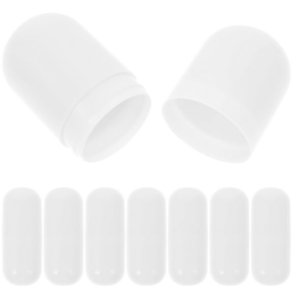 8pcs Mini Plastic Empty Capsule Shaped Fillable Lipstick Tubes Container