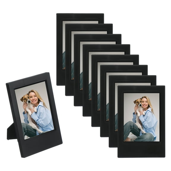 8pcs Mini Picture Frames, 2.4 x 3.6 Inch Rectangular Film Photo Frame, Small Instant Film Photo Frame Holder for Tabletop Picture Display, Black