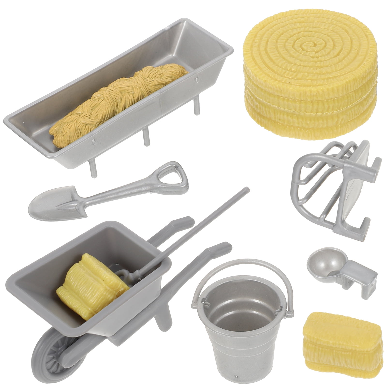 8pcs Miniature Farm Toys Mini Farm Accessories Kids Funny Pretend Play