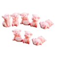 thumbnail image 1 of 8pcs Miniature Pigs Figurines Cartoon Animal Crafts For Fairy Garden Landscape Home Decoration (random Pattern), 1 of 3