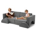 thumbnail image 1 of 8pcs Modular Kids Play Couch, Child Sectional Sofa, Toddler Sofa Set for Bedroom & Playroom, 1 of 7