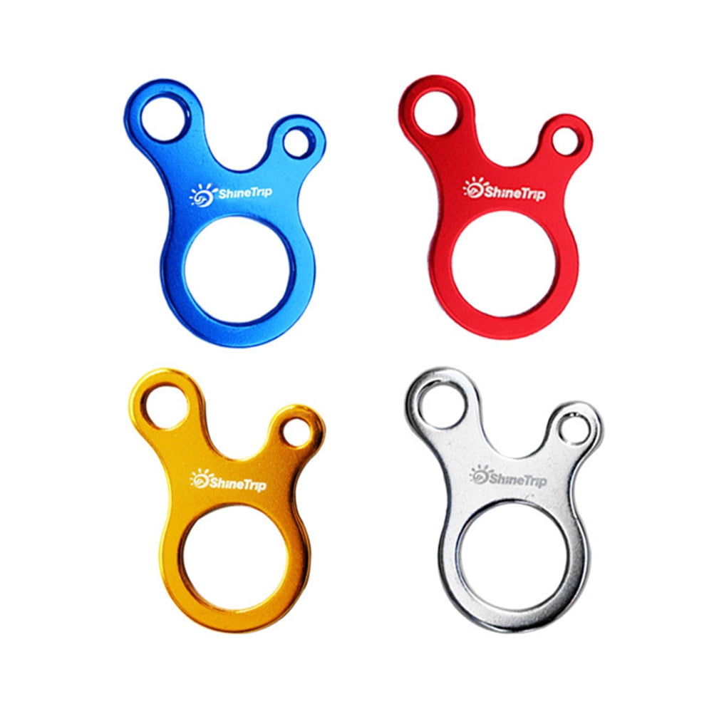 8pcs Outdoor 3 Hole Carabiner Fast Knot Rope Buckle Tent Guyline