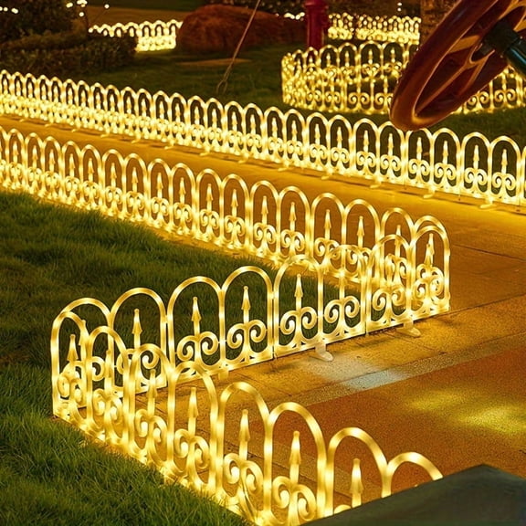 8pcs Outdoor Solar Fence Lights - Solar/USB Dual Power Supply, Warm & Color Modes, Multifunctional Mood Lights for Party, Valentine's Day, Marriage Proposal, Shops, Terraces & Backyard Landscaping