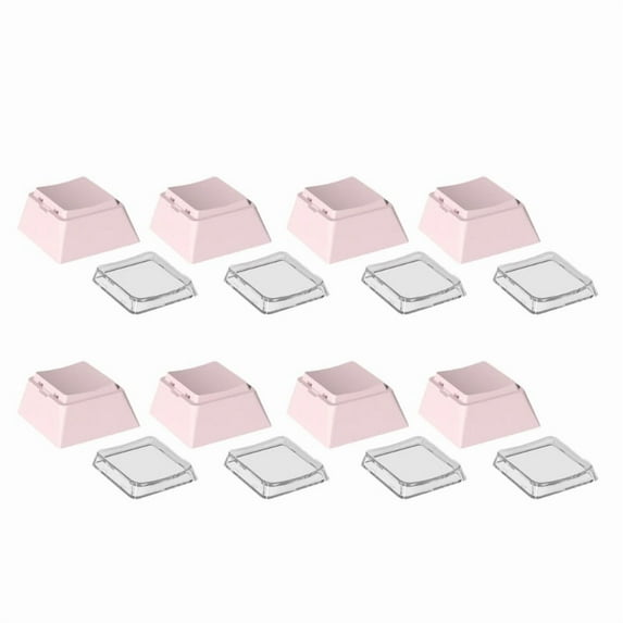 8pcs PBT Blank Keycap Set Cheey Profile PBT+PC 1U Keycaps for Mechanical Keyboards with Durability Classical Color