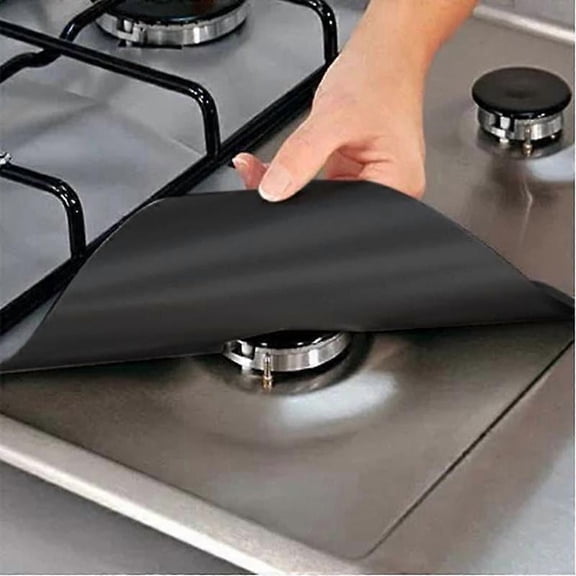 8pcs PTFE Gas Stove Surface Protection Pad Washable Oil and Dirt Resistant Gas Stove Pad Non Stick,27*27cm