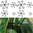 thumbnail image 1 of 8pcs Plant Stem Support, Plant Support for Indoor Plants Plastic Reusable Plant Stabilizer Indoor Plants Accessories,2 Sizes (Black 2 Sets), 1 of 9