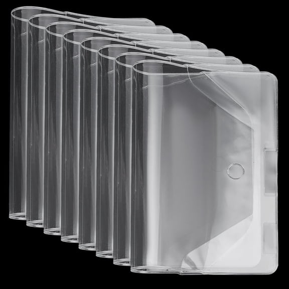 8pcs Plastic Book Covers Rectangle Clear 295x200x0.5mm