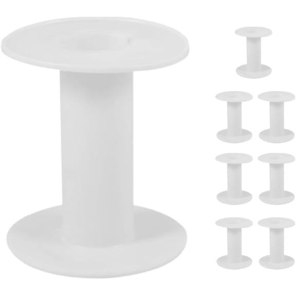 8pcs Plastic Empty Winding Spool for Sewing Thread and Yarn Bobbins, Flexible Assembly, Resist Deformation, for Industrial and Home Use by Model Makers and Craft Hobbyists