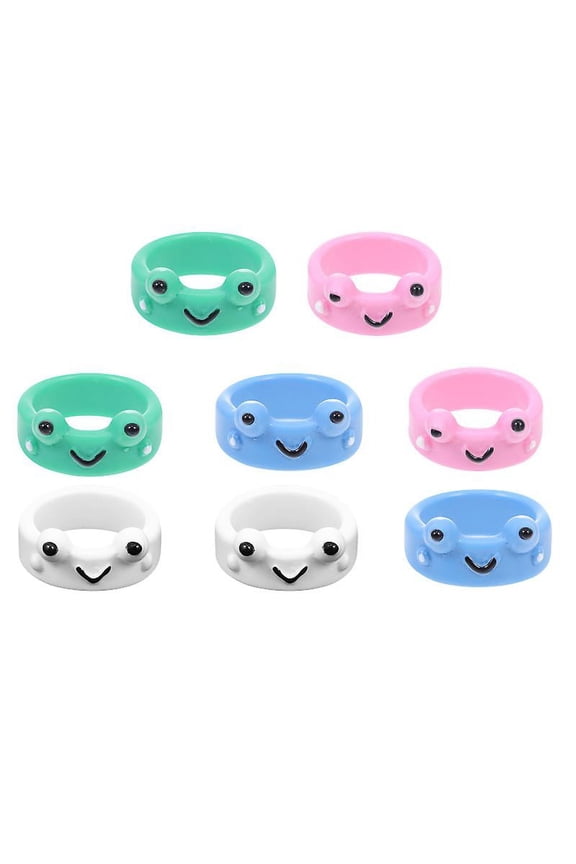 8pcs Plastic Finger Rings