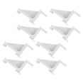 thumbnail image 1 of unbranded  8 Pcs Fridge Brackets Freezer Shelf Clips Refrigerator White, 1 of 6