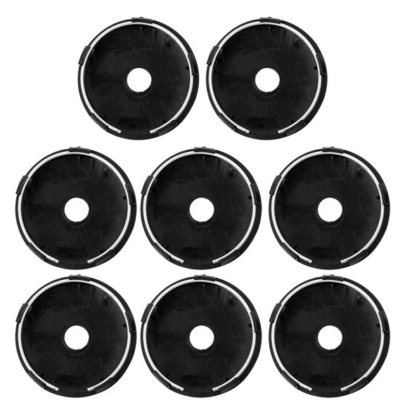 FELTECHELECTR 8Pcs Car Wheel Cap Plastic Black Weather Resistant Driving