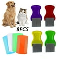 thumbnail image 1 of 8pcs Plastic Pet Combs With Metal Teeth Double Sided Flea Lice Combs For Dogs Cats, 1 of 8