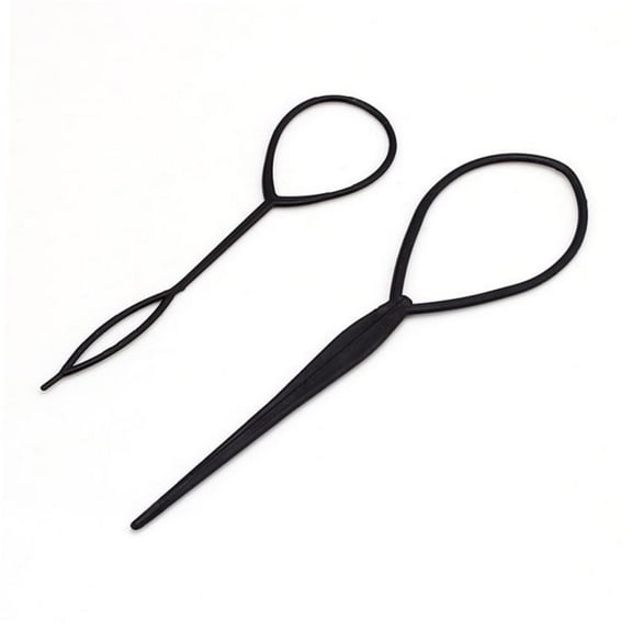 8pcs Plastic Topsy Pigtails Braid Black Women Pull Tail Ponytail Maker French Hairstyle Hair Girls Styling Tool Updo Tools Kit Needle Accessories Hairdressing for Clip
