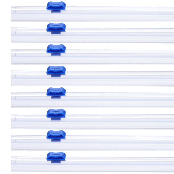 8pcs Plastic Wrap Cutter, 19in Plastic Wrap Slide Cutter Self Adhesive Installation Replacement for Aluminum Foil Wax Paper Parchment Paper Wrap Dispenser, Blue