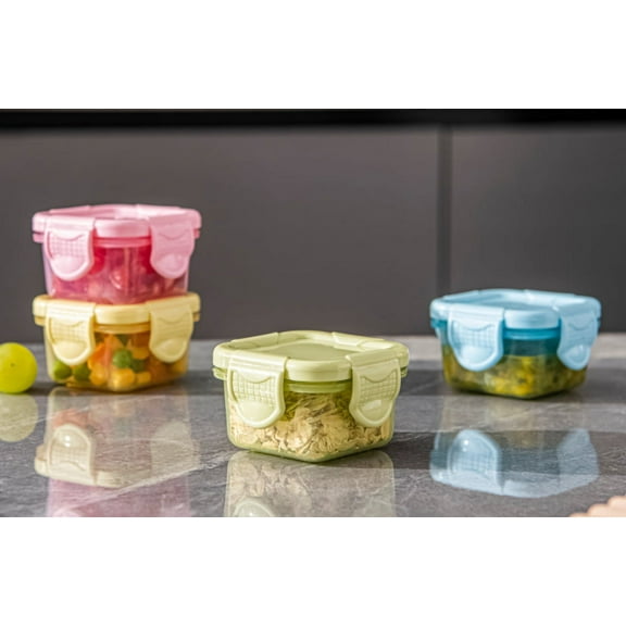 8pcs Portable Condiment Cups Boxes with Lid Dressing Container Leak Proof Picnic Sauce Boxes