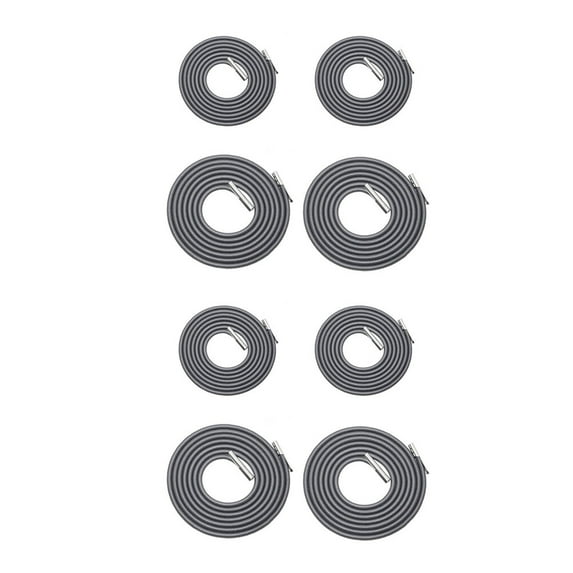 8pcs Practical Deck Chair Rope Deck Chair Accessories Chaise Longue Rope Chaise Elastic Rope (Dark Grey)