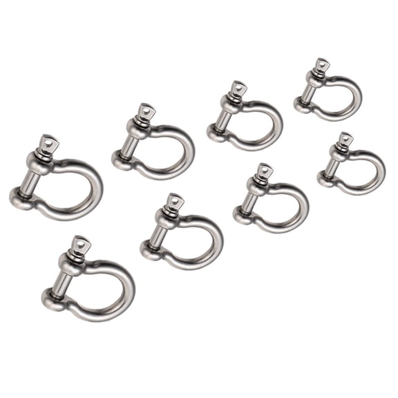 8 Pcs Bow Buckle Horseshoe Shaped Shackles Corrosion-resistant Shackle D Rings for Towing Lifting Shackles