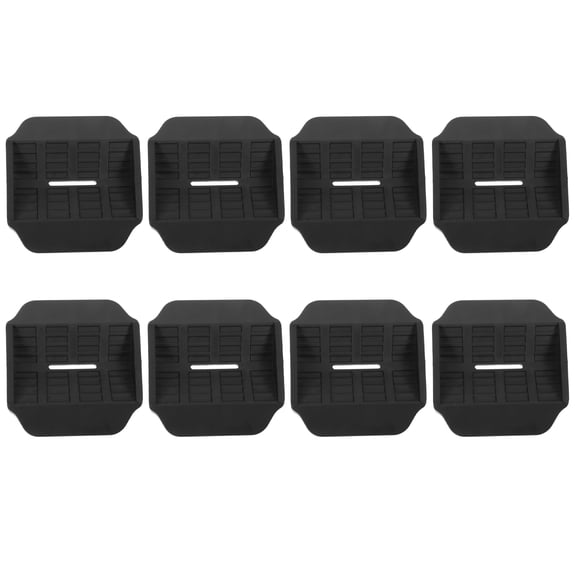 8pcs Professional Furniture Caster Cups Anti-scratch Furniture Wheel Stoppers (Black)