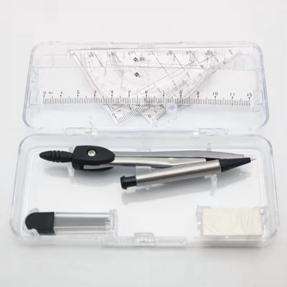 8pcs Professional Geometric Compass Set - Precision Drawing Tools for Students, Artists & Architects with Durable Storage Case