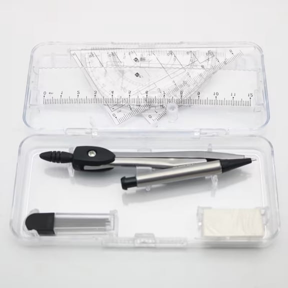 8pcs Professional Geometric Compass Set - Precision Drawing Tools for Students and Artists