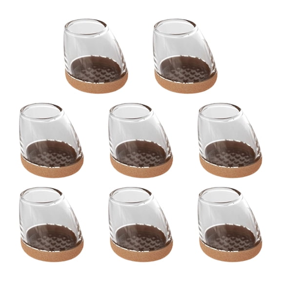 8pcs Quiet Tilted Chair Leg Cap for Noises Reduction on Hard Floor in Offices and Homes with Universals Compatibility