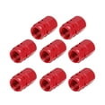 thumbnail image 1 of 8pcs Red Tire Stem Valve Caps Car Dustproof Hexagon Shape Aluminium Alloy Tire Cap, 1 of 5