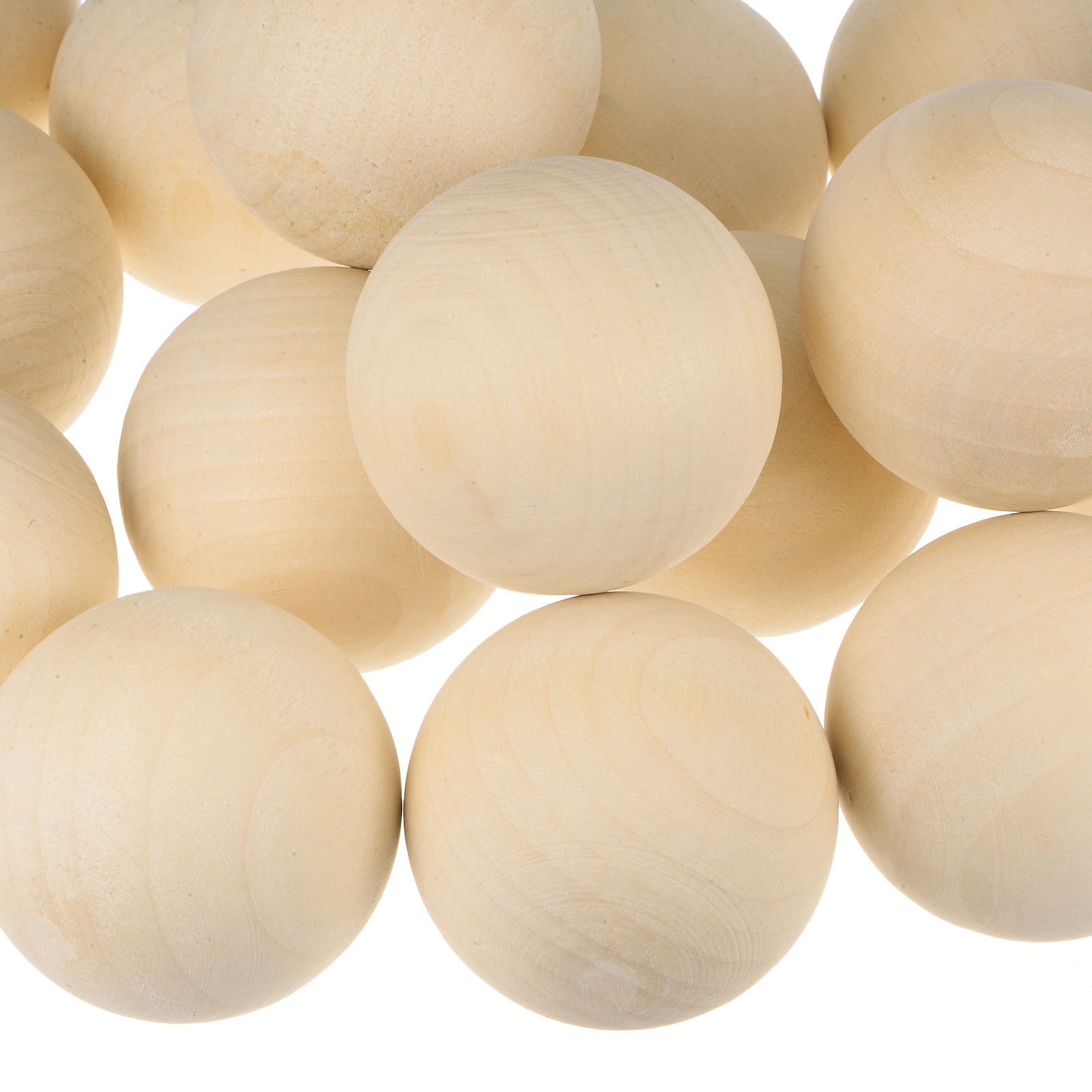 8pcs Round Wood Balls 50mm Diameter Unfinished Solid Wooden Spheres