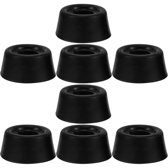 8pcs Rubber Pool Cue Bumper Black Billiard Cue Butt Cap with Antislip Surface and Easy Installation or Transport Protection