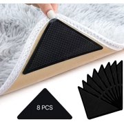 8pcs Rug Carpet Grippers Triangle Rubber Mat Sticker Reusable Non Slip Silicone Washable Grips Home Bath Room Corners Pads