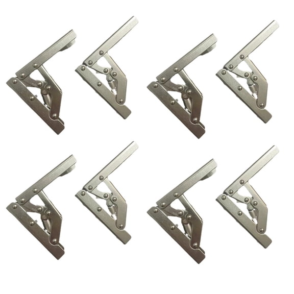 8pcs Self-Locking Folding Hinges Brackets Spring for Replace Old Hinges Cabinets Installation Tools Spare Parts