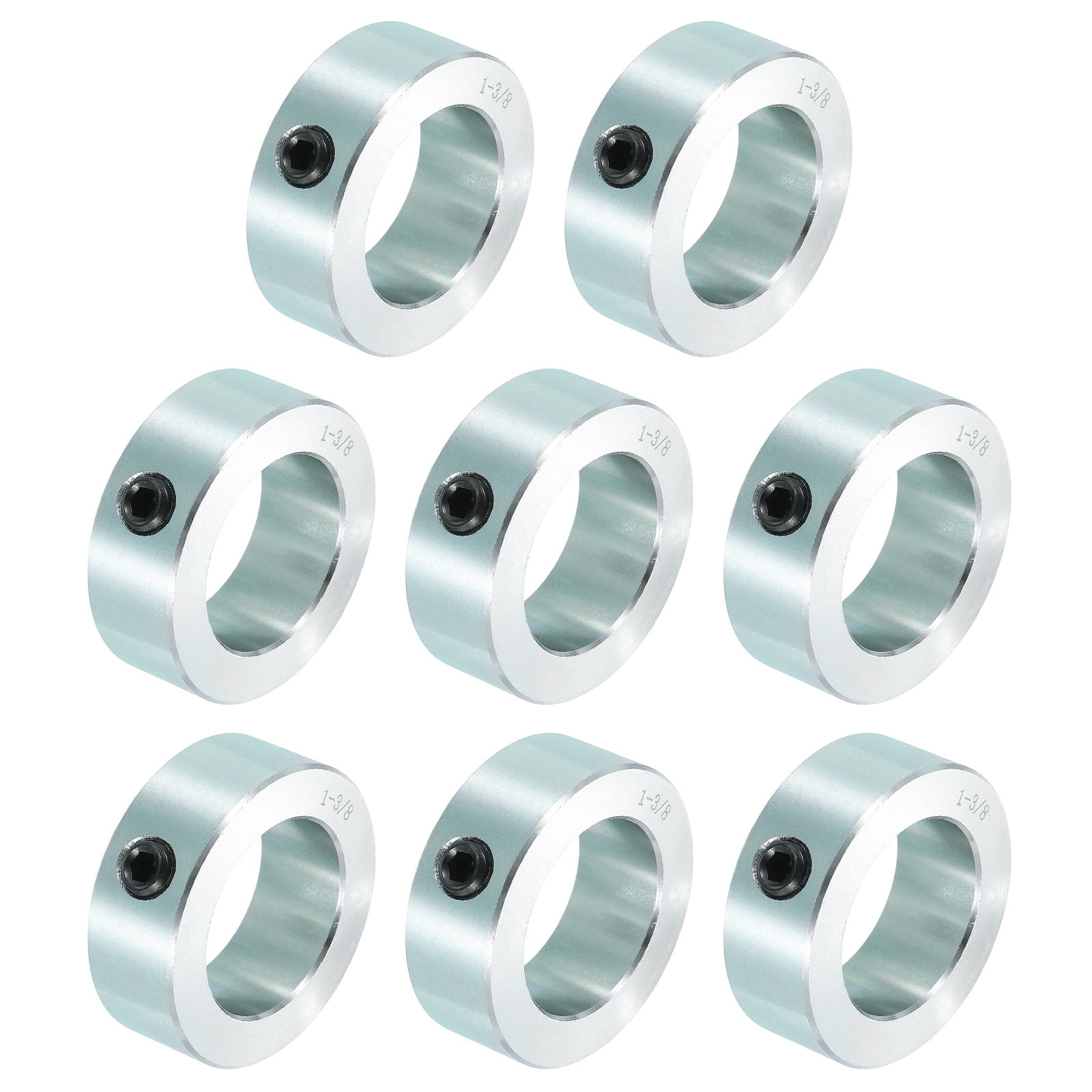 8pcs Set Screw Collars 1-3/8" Bore Carbon Steel Shaft Collars, 2-1/8" OD, 3/4" Width Lock Axle Collar Clamp