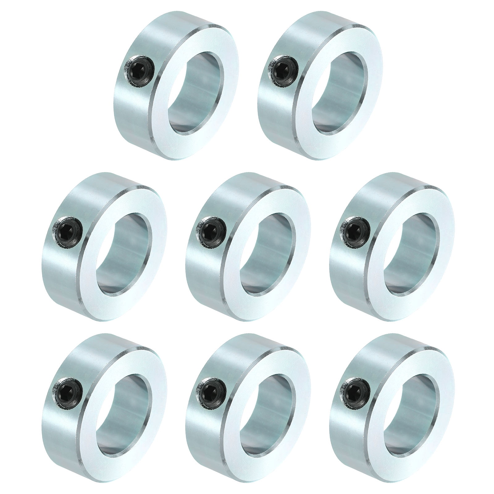 8pcs Set Screw Collars 15/16" Bore Carbon Steel Shaft Collars, 1-5/8" OD, 9/16" Width Lock Axle Collar Clamp