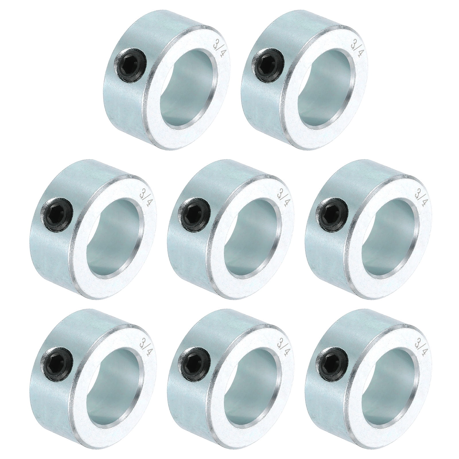 8pcs Set Screw Collars 3/4" Bore Carbon Steel Shaft Collars, 1-1/4" OD, 9/16" Width Lock Axle Collar Clamp