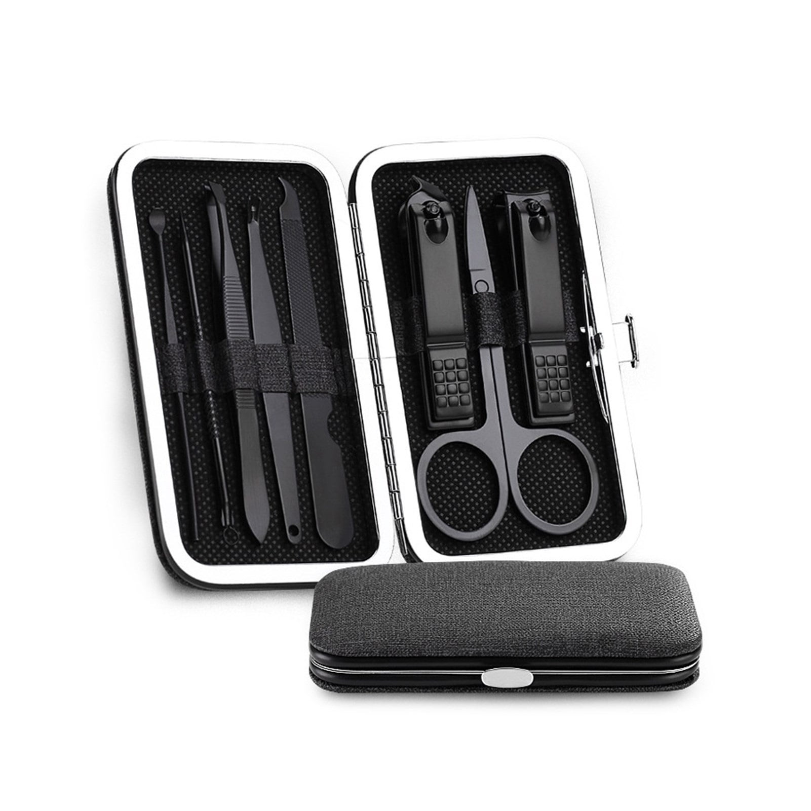 8pcs / Set Stainless Steel Manicure Clippers Pedicure Set Portable Travel Hygiene Tool Set Scissors Tweezers Manicure Set