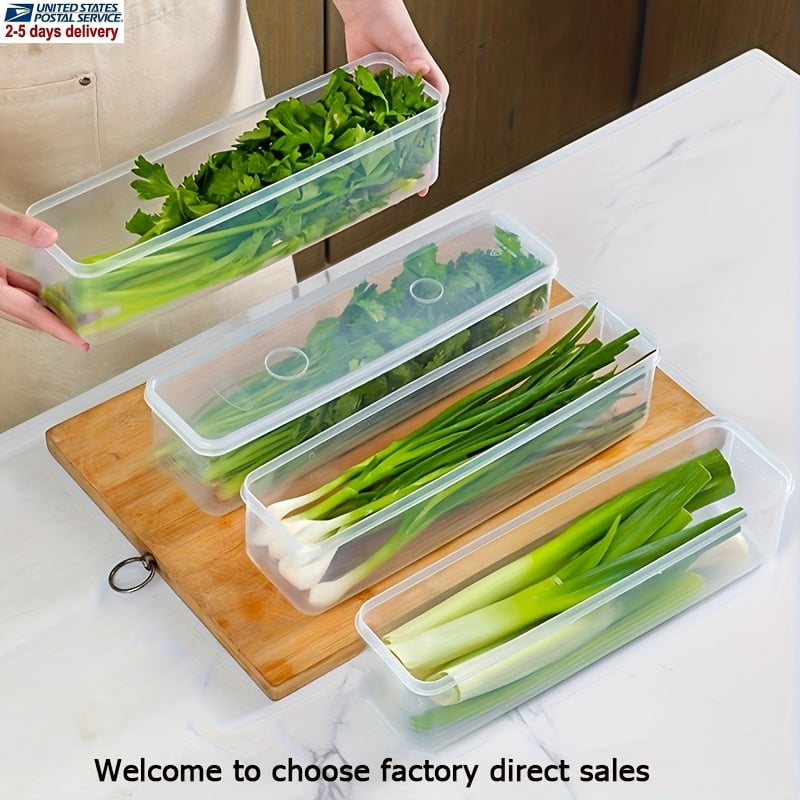 8pcs Set of Reusable Rectangular Food Storage Containers with Lids, Ideal for Onions, Cilantro, Garlic, Pasta, and Eggs - Durable Kitchen Essentials