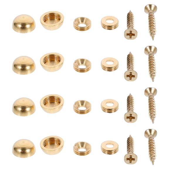 8pcs Sign Fixing Screw Thicken Copper Mirror Screw Nails Accessories (13mm)