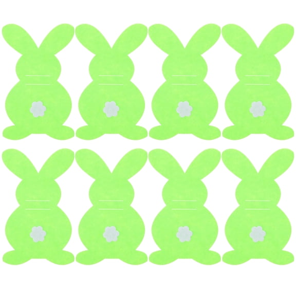 8pcs Silverware Sleeve Easter Party Silverware Bag Cutlery Holder Flatware Rabbit Shaped Pocket