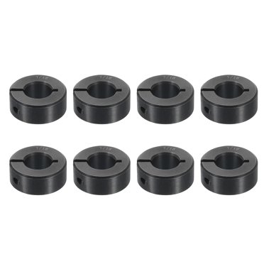 10 Pack 1/4 Inch Single Split Shaft Collars – Black Oxide, Clamp Style (SC025S)
