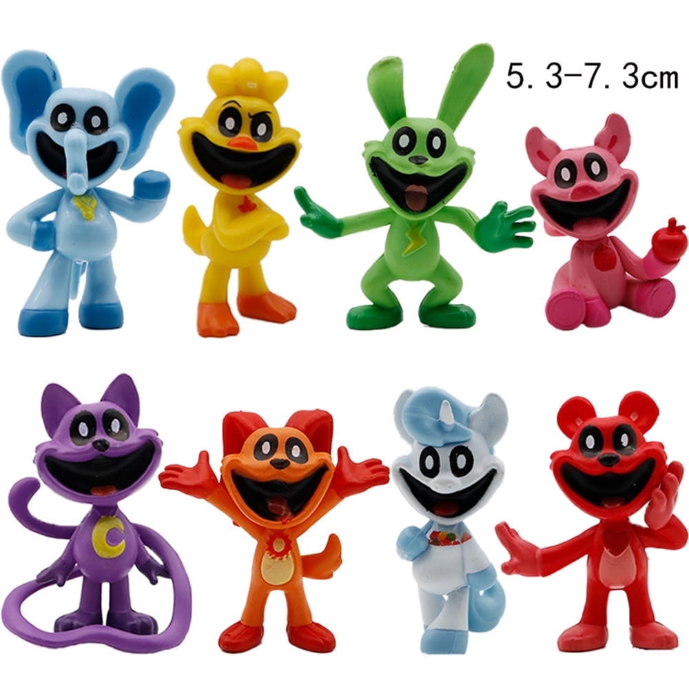 8pcs Smiling Critters Action Figure Cute Cat Nap Dog Day Catnap Dogday ...