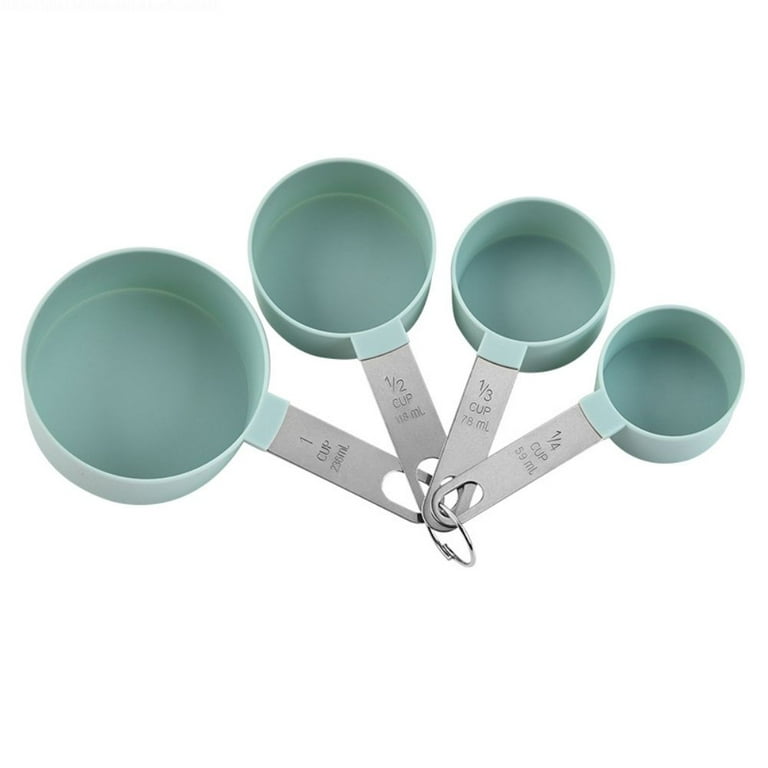 8pcs Stainless Steel Measuring Cups Spoons Kitchen Baking Cooking Tools Set(Green)  